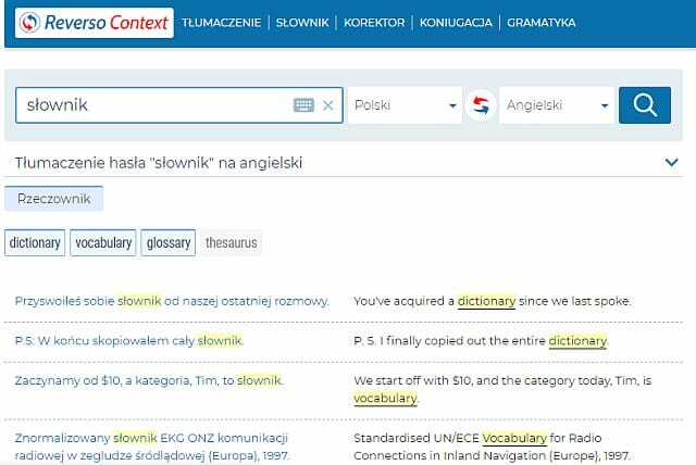 slownik polsko angielski online porównanie który wybrać