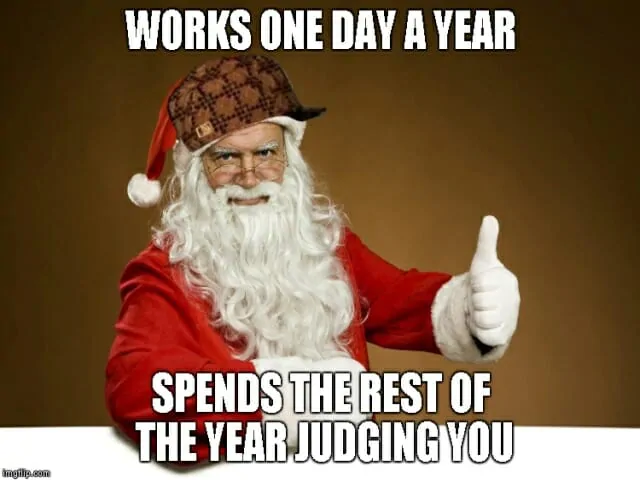 prezent na mikołajki, santa claus, smieszne memy po angielsku, 6 grudnia