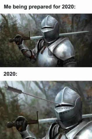 angielskie memy 2020 podsumowanie roku śmieszne rycerz