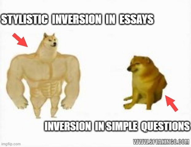 inverze v otázkách, převrácený slovosled, stylistická inverze, jak klást otázky v angličtině, stylistic inversion