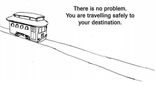 dylemat wagonika, angielski, trolley problem, no problem