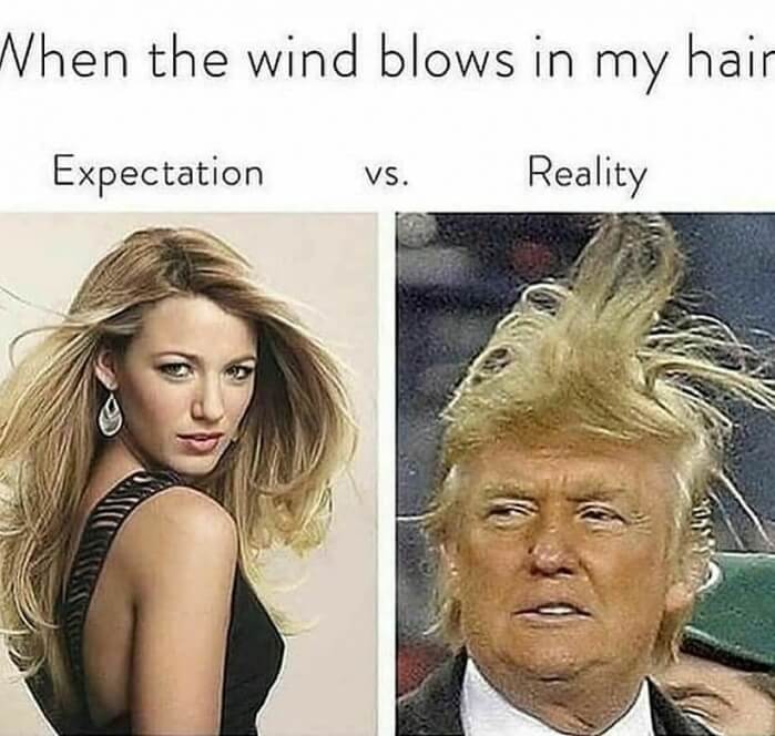 Anglojęzyczne memy o silnym wietrze, hair